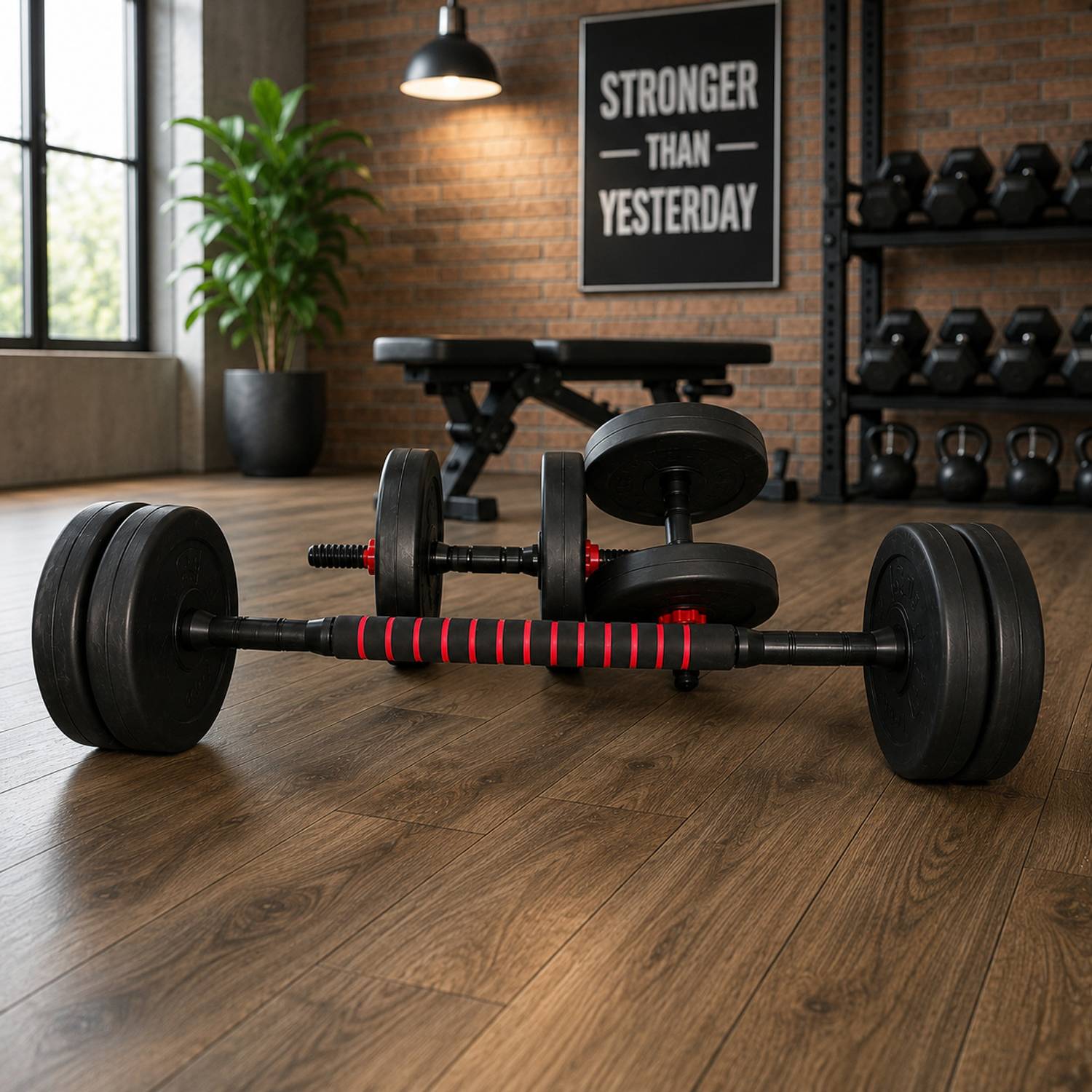 JASMINE 10kg PVC Coated Dumbbell Set - Image 1
