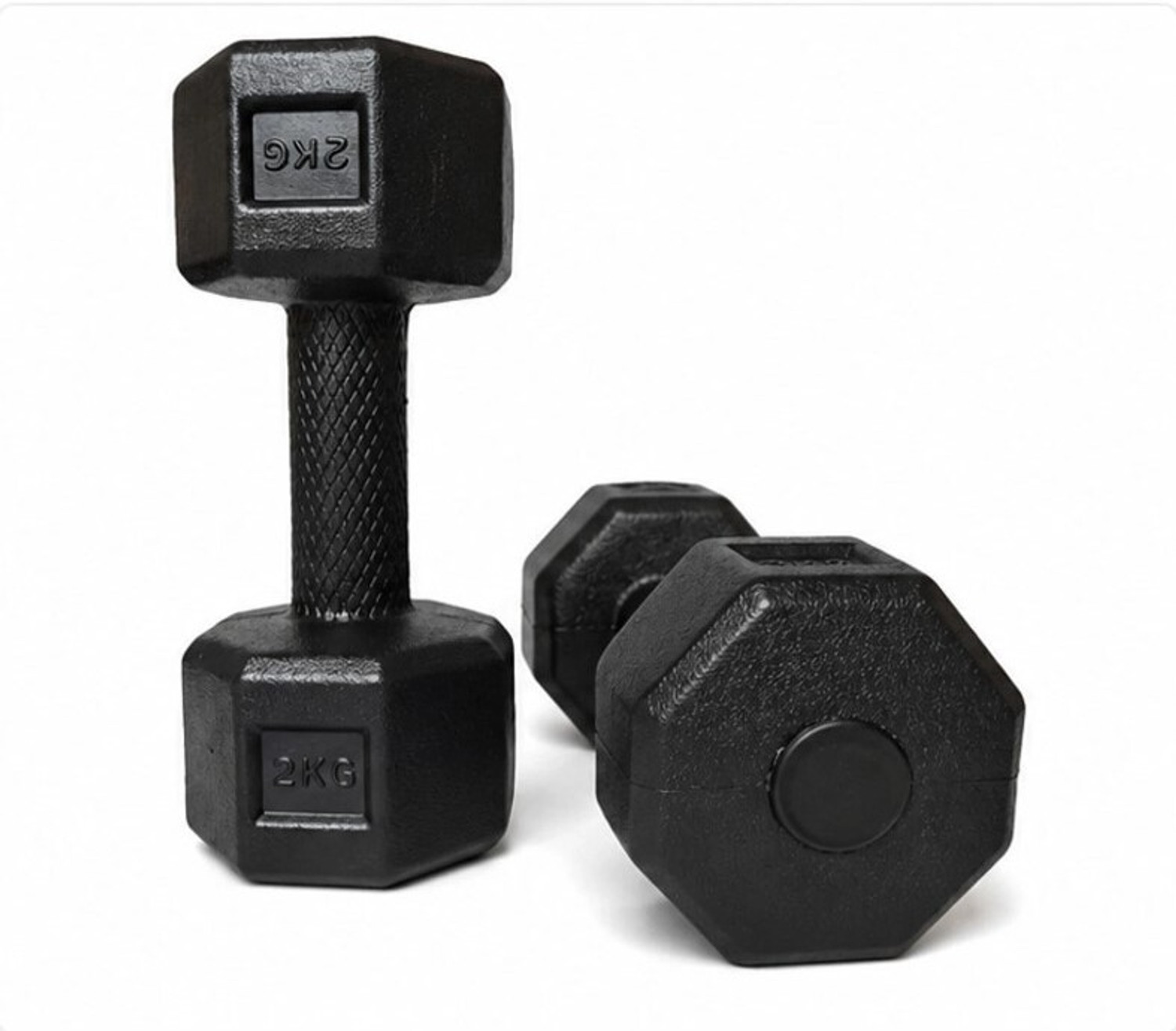 Image of Valtor Sports Fitness PVC Hex-Dumbbells pair 2KG each Fixed Weight Dumbbell