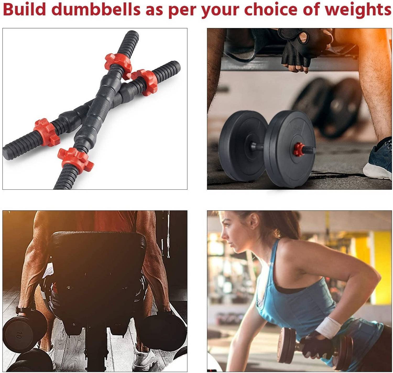 aman fitnes 10 Kg Adjustable Dumbbell Set - Image 4
