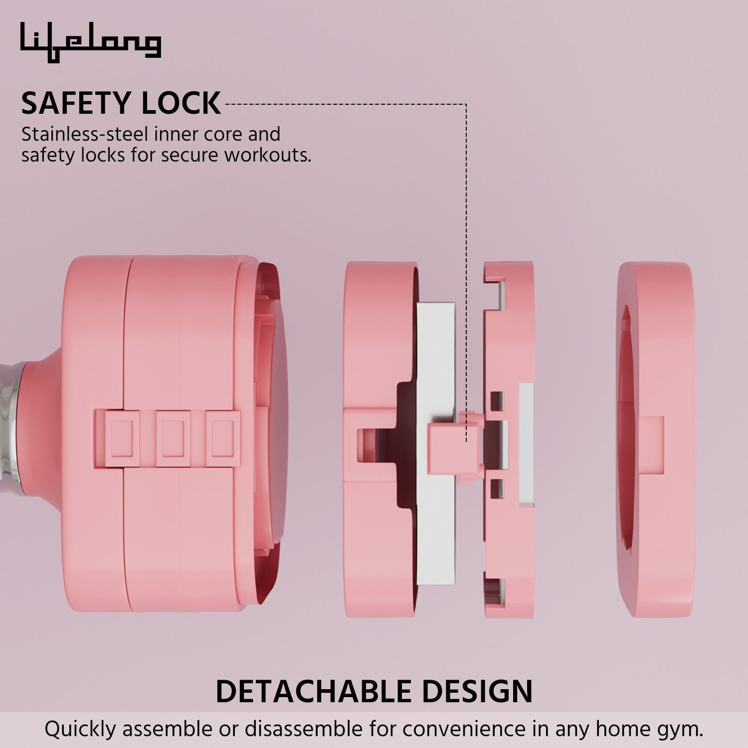 Image of Lifelong Adjustable Dumbbells| Home Gym Equipment for Fitness | Gym Dumbbells Adjustable Dumbbell