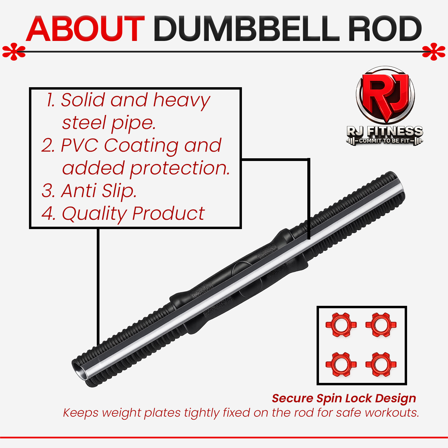Image of rj fitness 30kg-5kgx4 /2.5kgx4 plates,3ft straight rod+dumbbell rod & accessories Adjustable Dumbbell