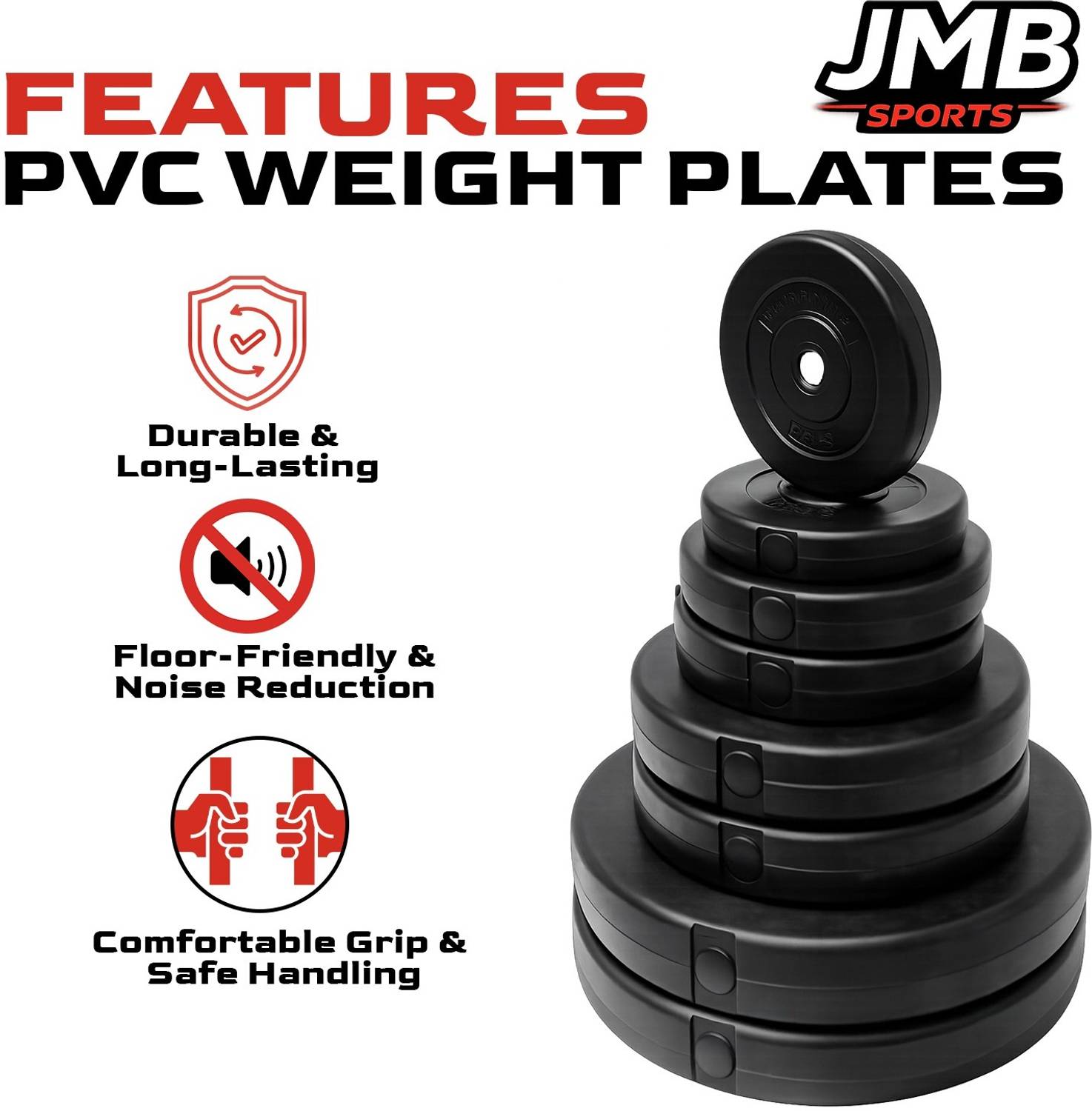 JMB Adjustable Dumbbell with 8 x 2.5kg Plates - Image 3