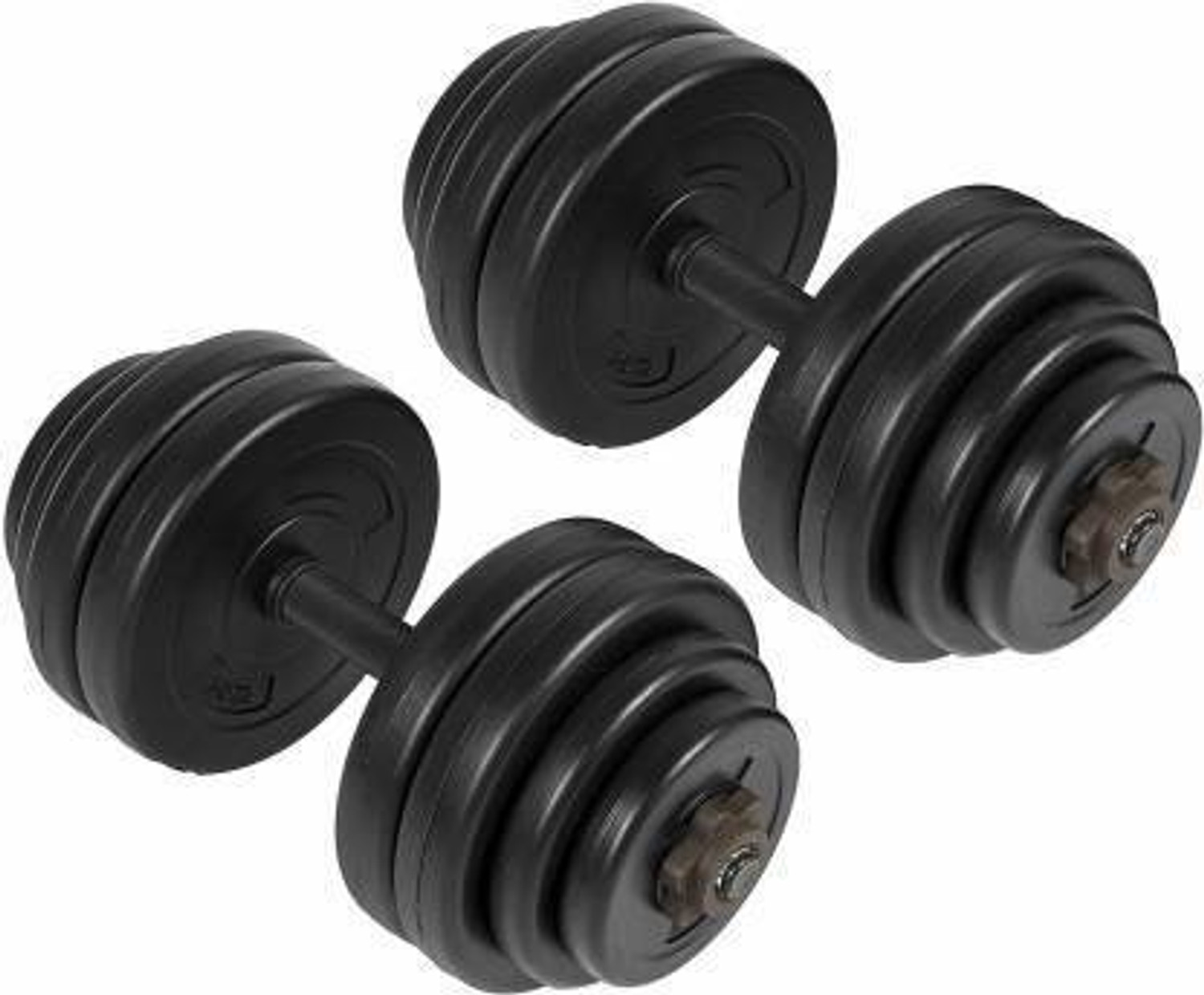 Image of L'AVENIR FITNESS 20kg Curl Rod PVC Dumbbell Set + FITNESS ACCESSORIES Adjustable Dumbbell