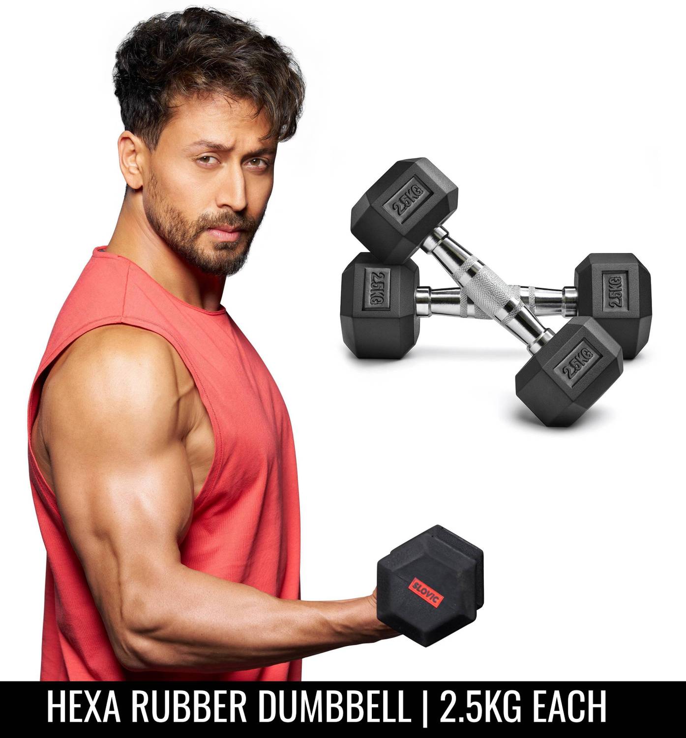 SLOVIC 2.5 kg Dumbbells Set of 2 Pack of 2