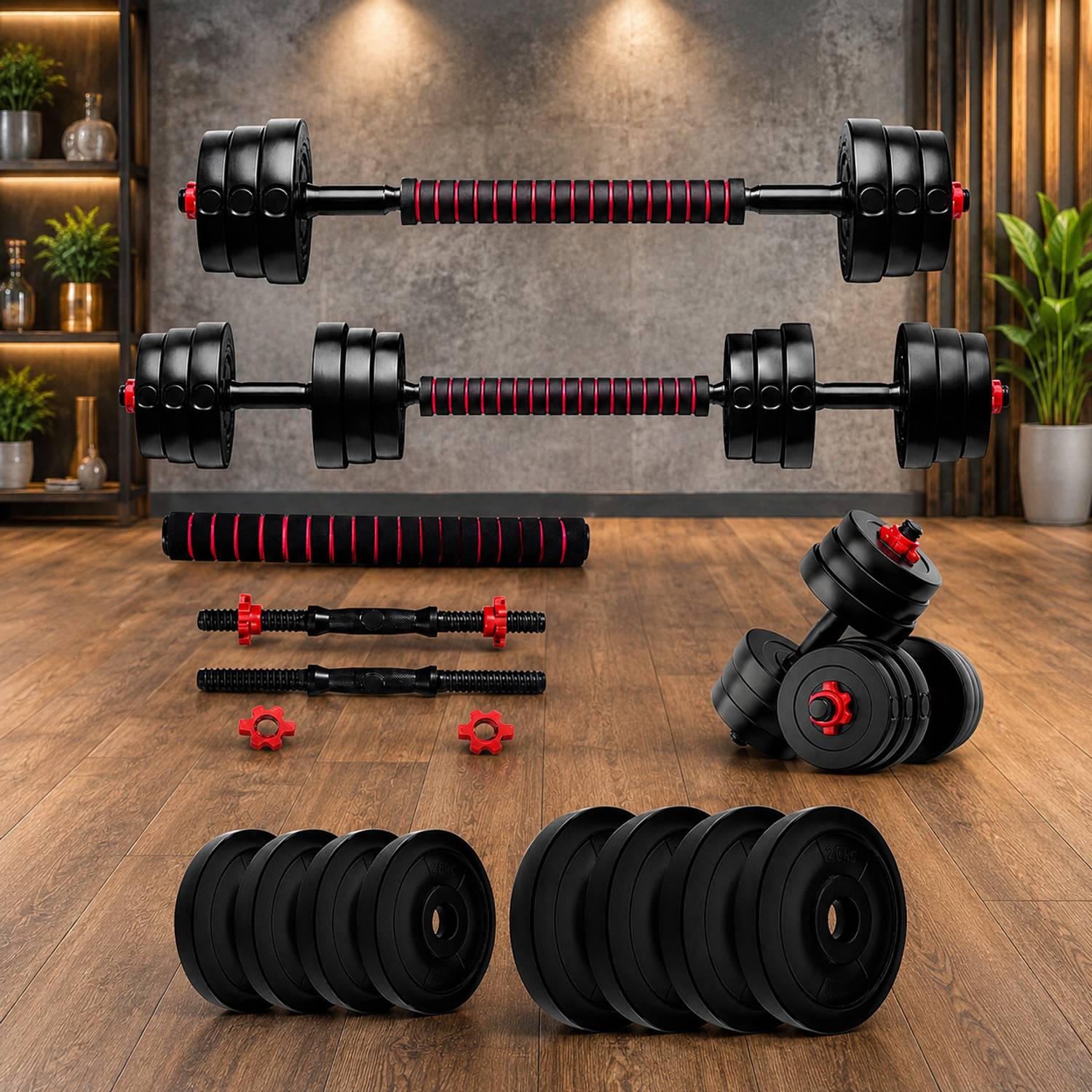 JASMINE 10kg Home Gym Dumbbell Set - Image 4
