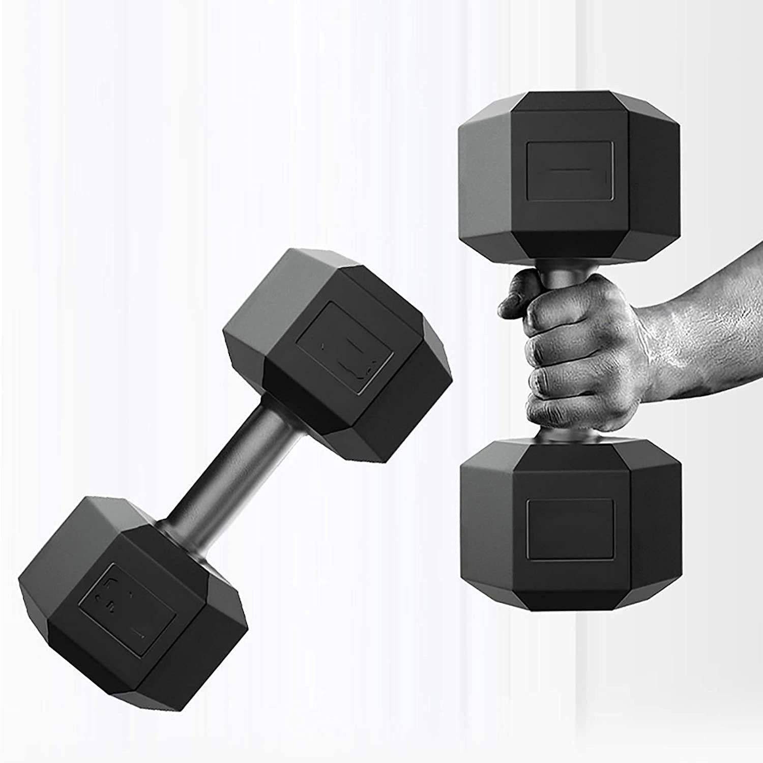 AMAN FIT PVC Set 3KG X 2 PCS, 1 Pair , Hex , Home Gym Fixed Weigh...mo