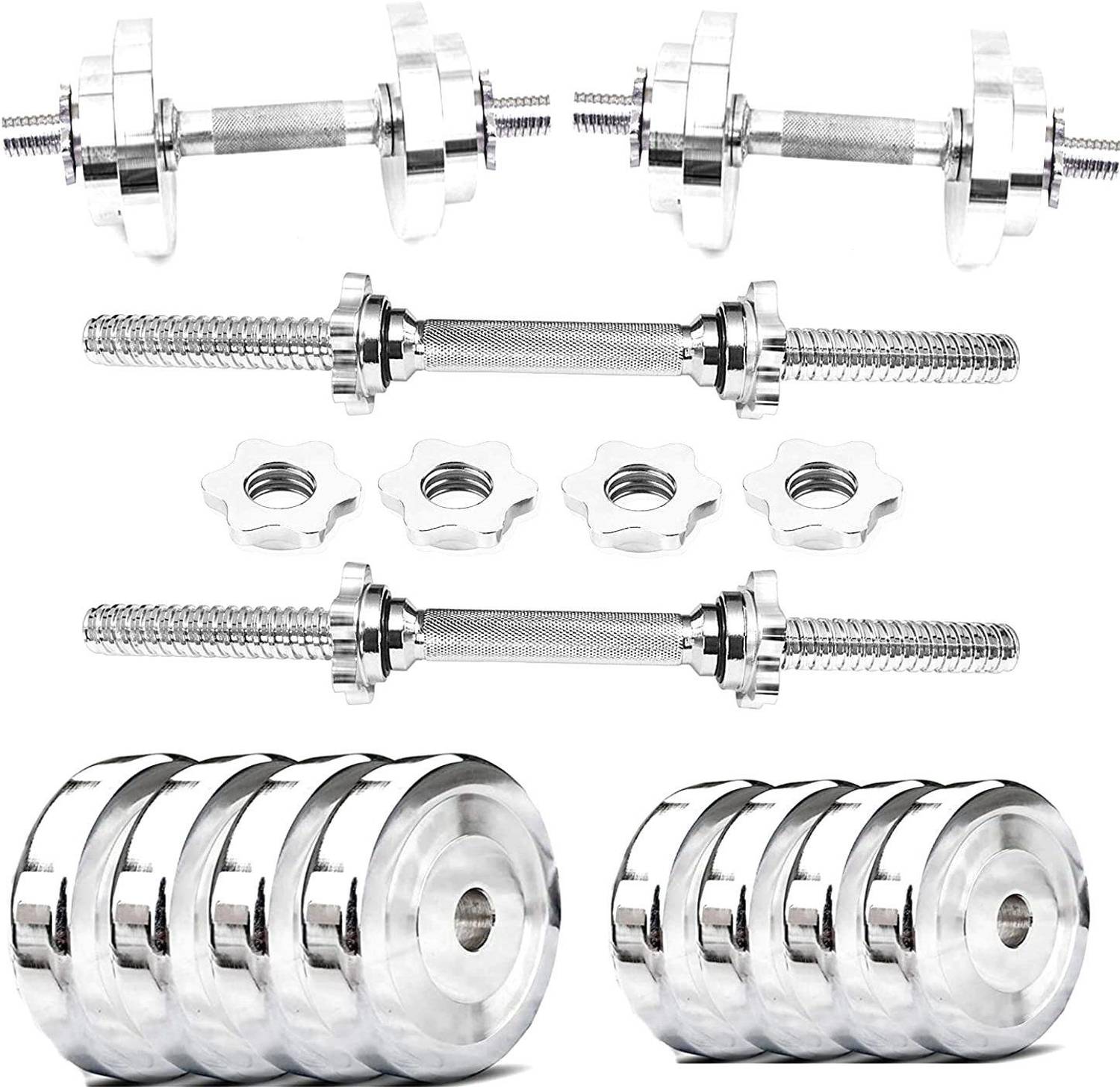 Dinetic Adjustable Steel Dumbbell Set (1KG x 4)