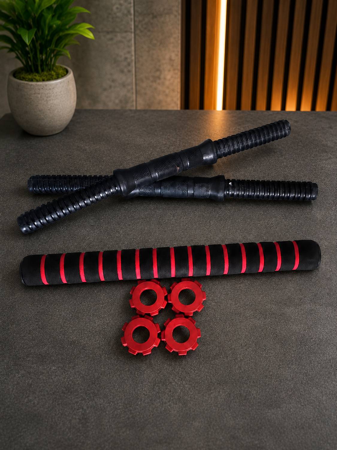JASMINE 10kg PVC Coated Dumbbell Set - Image 2