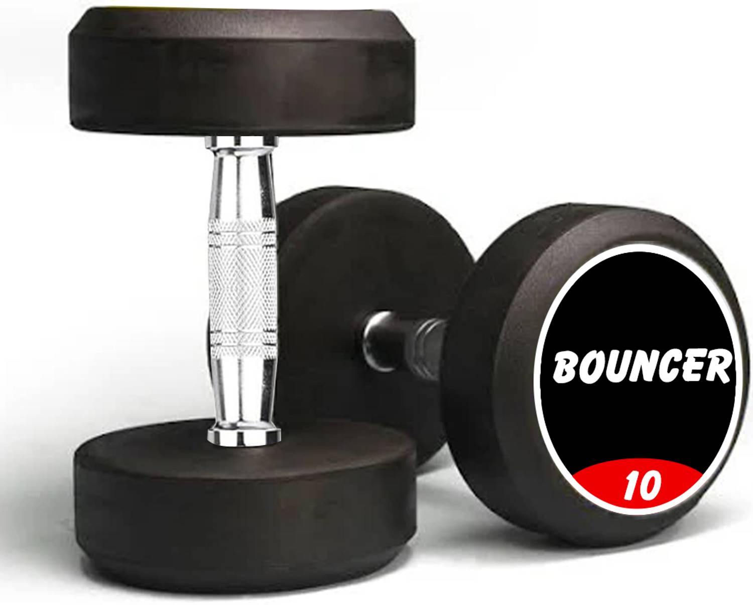 FITRXX 10 Kg Rubber Coated Dumbbells - Image 1