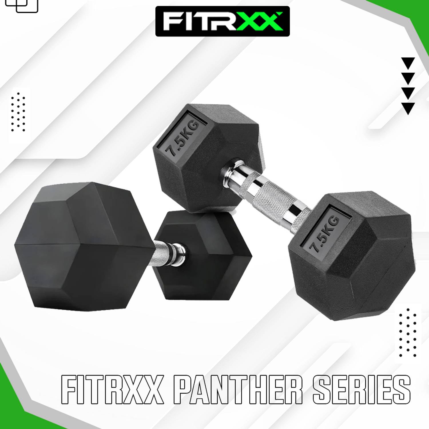 FITRXX HEXA DUMBBELL 7.5 kg Pair - Image 1