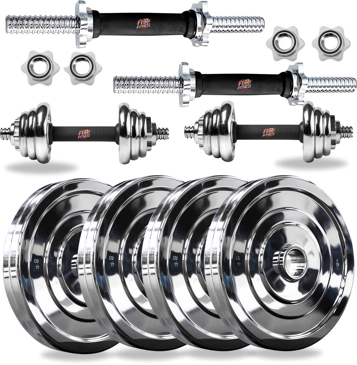 FIRE FITNESS Steel Weight Plate 10KG Set - Image 1