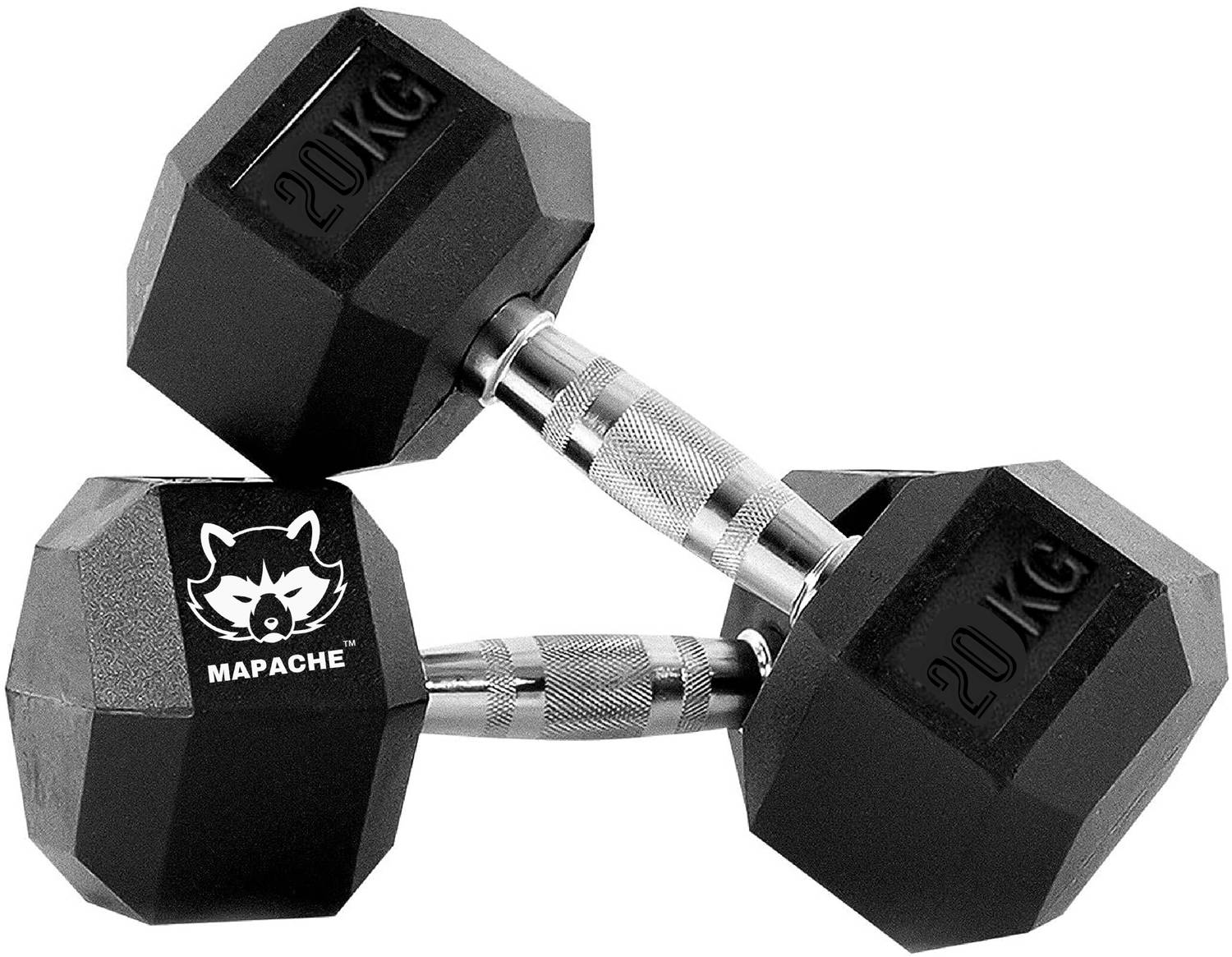 ジムチェーン約40KG(約20KG×2本セット) 150cm 定価33,000円 MAPACHE Hexagonal Dumbbells 20Kg x 2 Set Fitness Gym Dumbbell Set