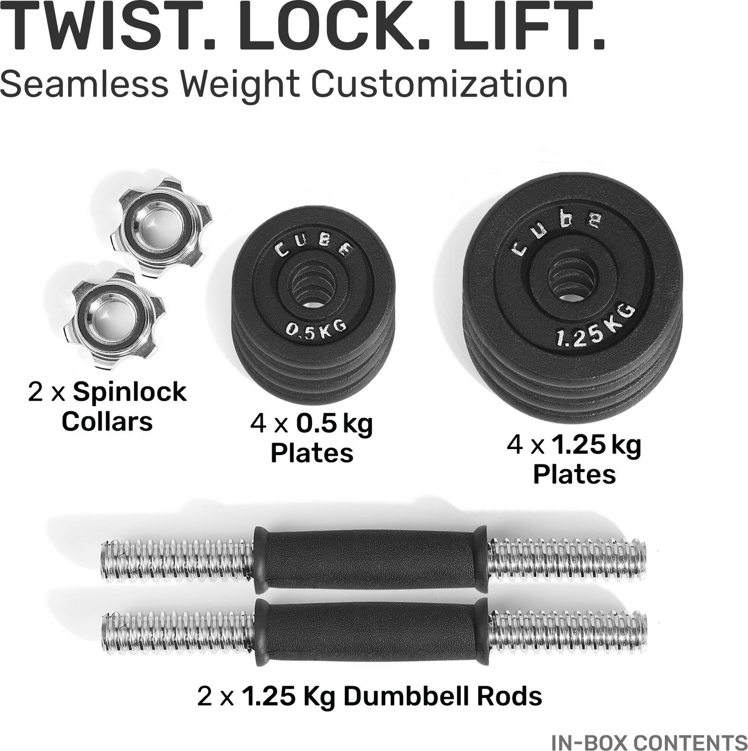 Image of The Cube Powerkit 10Kg Dumbbell Set Adjustable Dumbbell