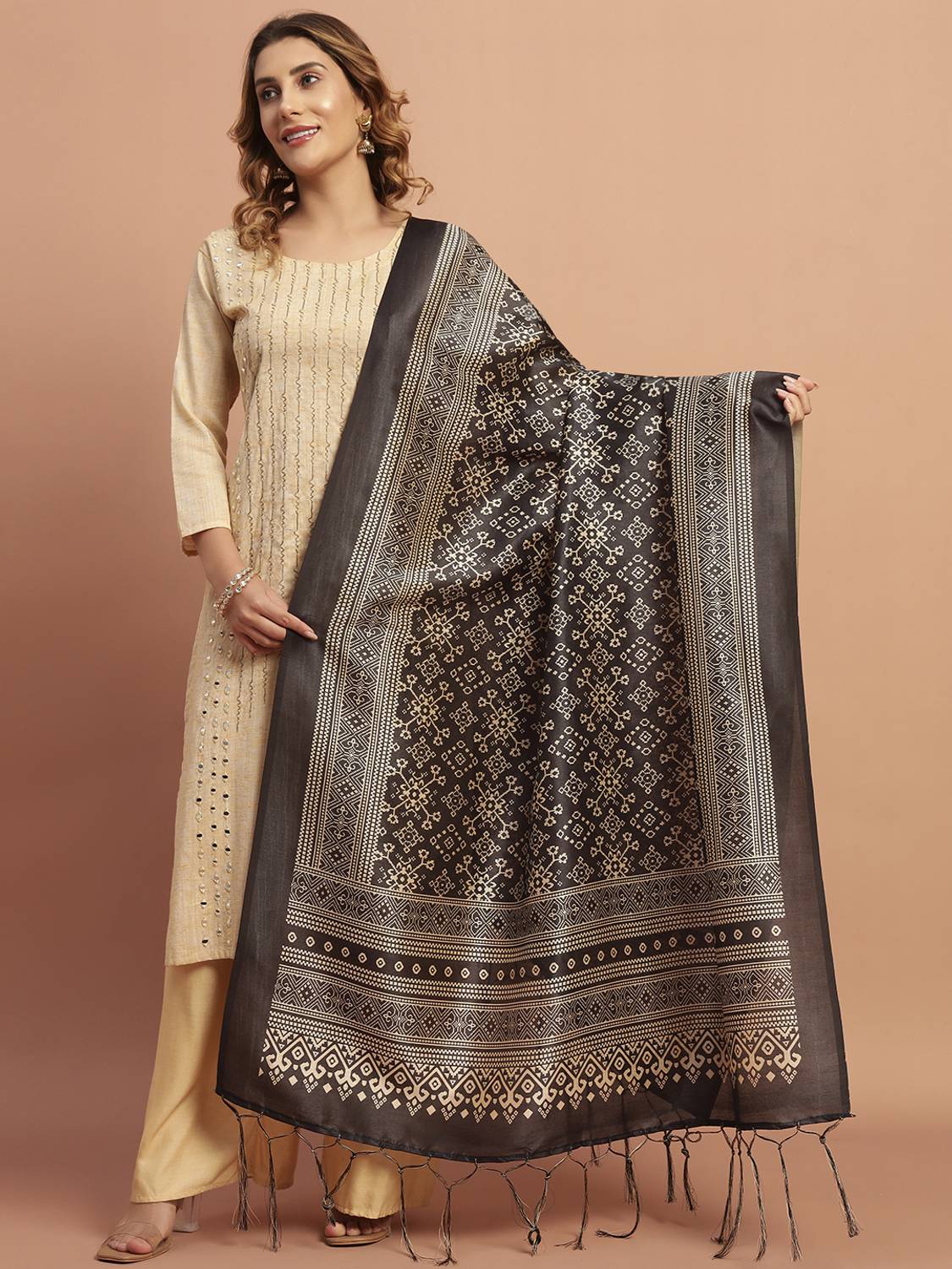 AKSHADEEP Art Silk Printed Women Dupatta