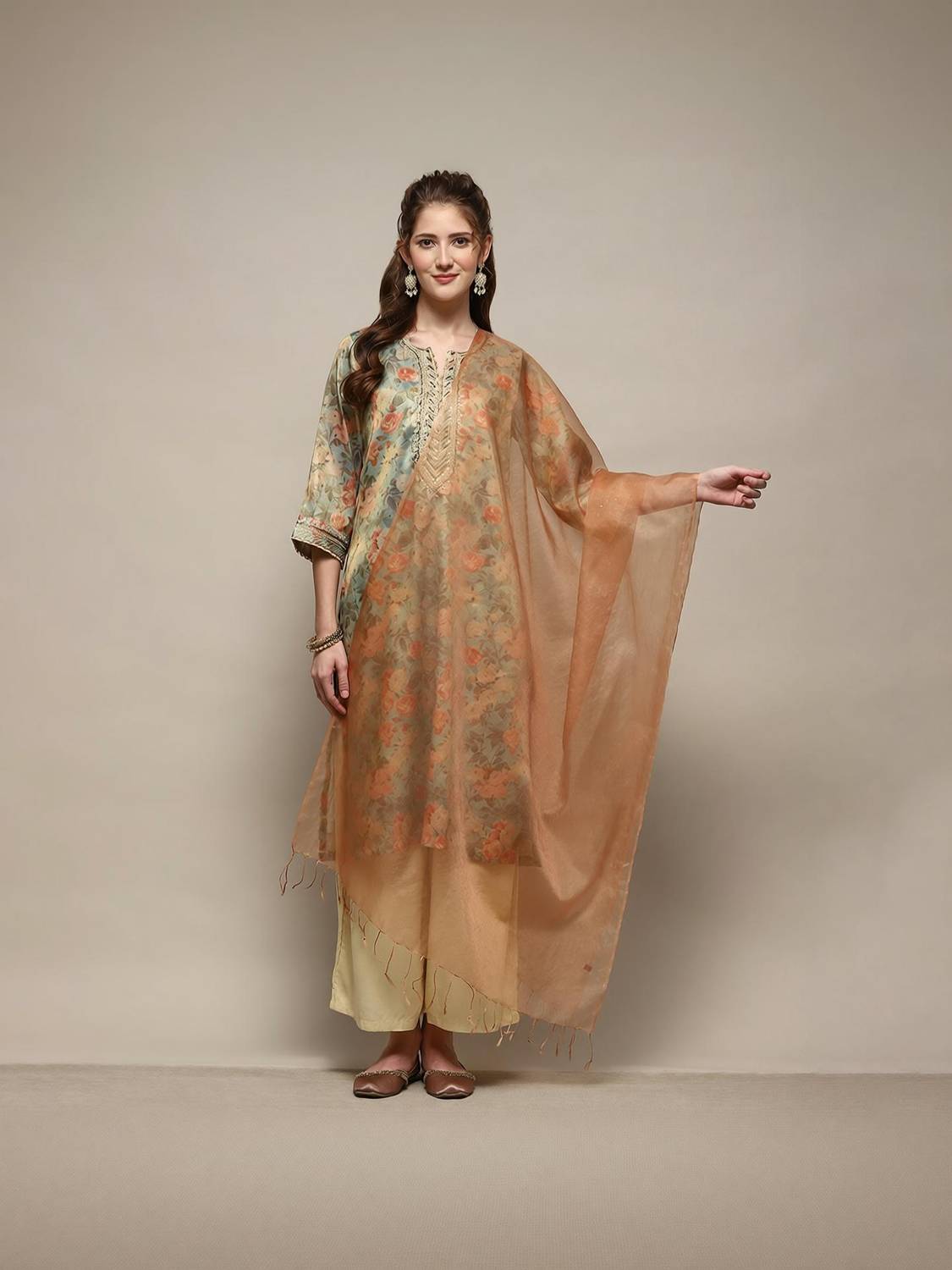 BIBA Nylon Solid Women Dupatta