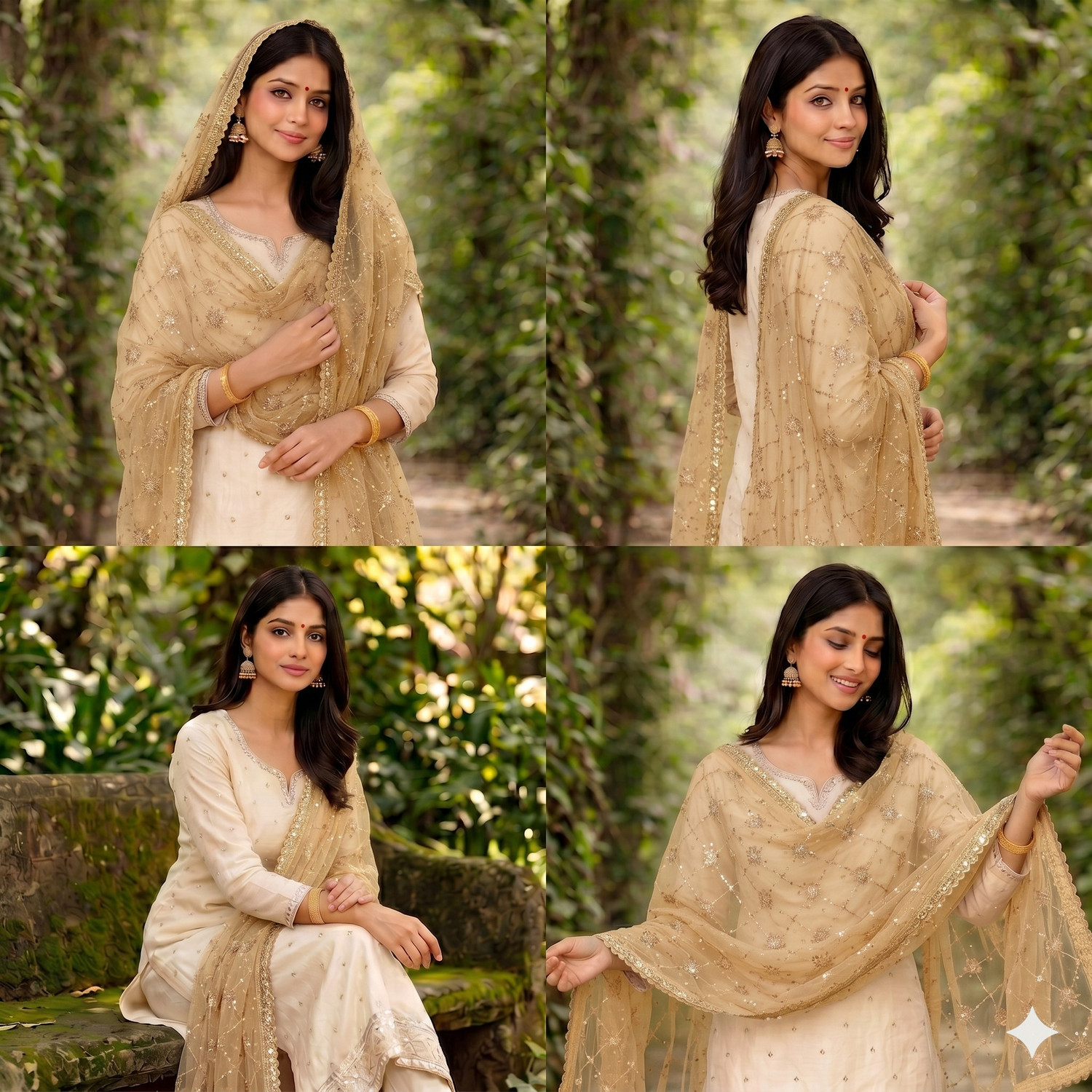 Image of Grace Fashion Net Embroidered Women Dupatta