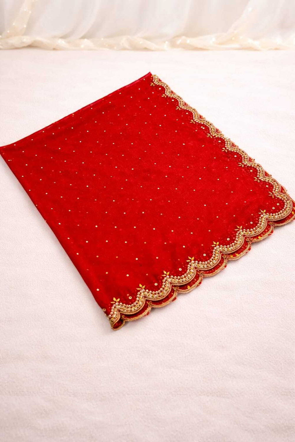 Image of SAHINADUPATTA Net Striped Women Dupatta
