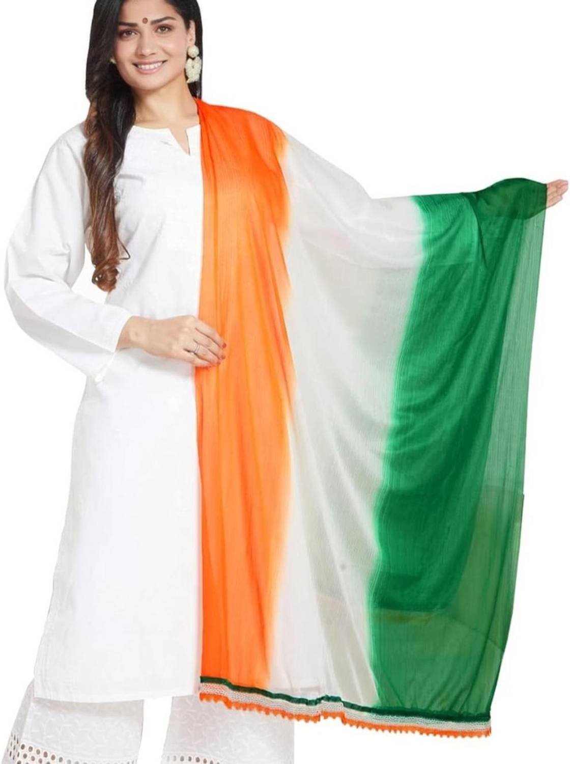 ARIPAN Cotton Blend, Poly Chiffon Solid Women Dupatta