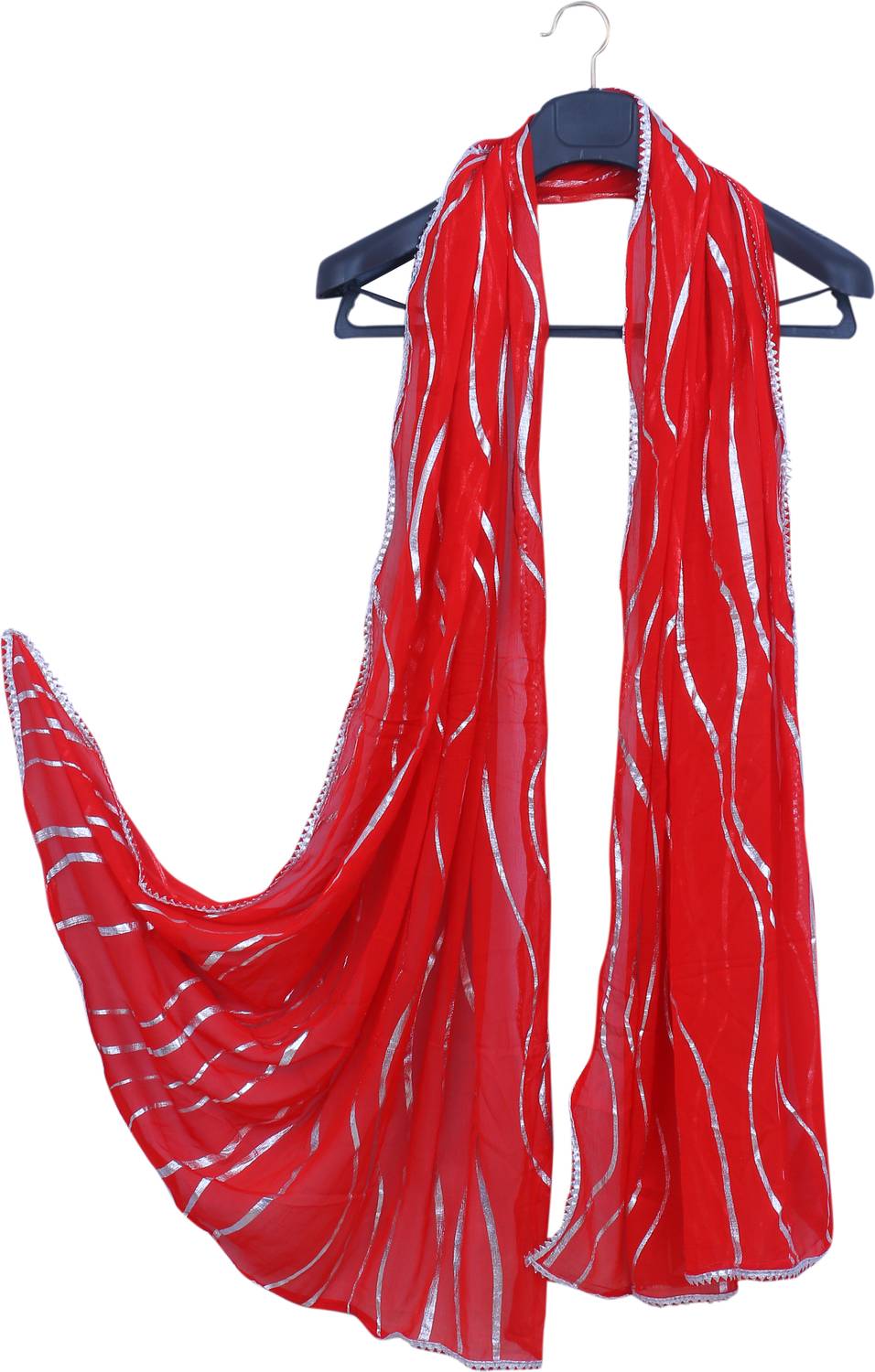ufashion Chiffon Printed Red Women Dupatta