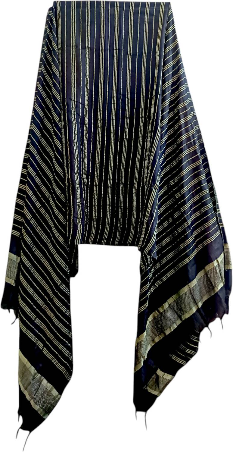 ARIPAN Cotton Silk Embellished, Striped Women Dupatta