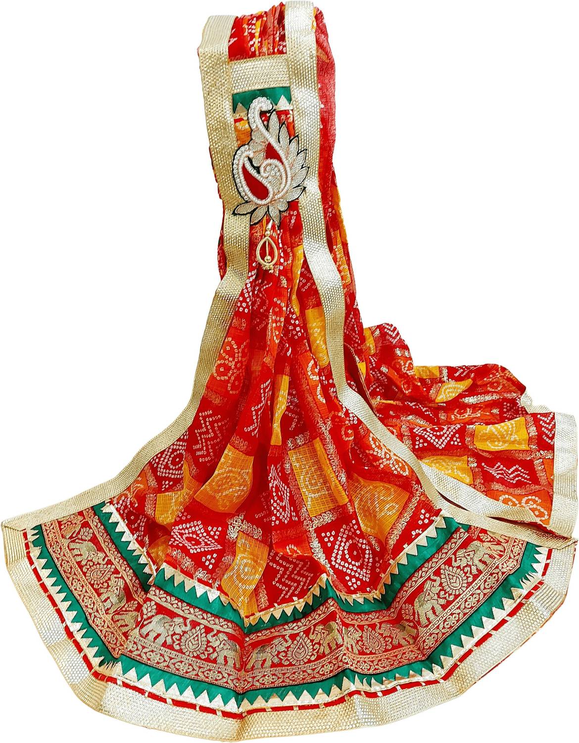 Avilhara Kota Doria Embroidered Women Dupatta