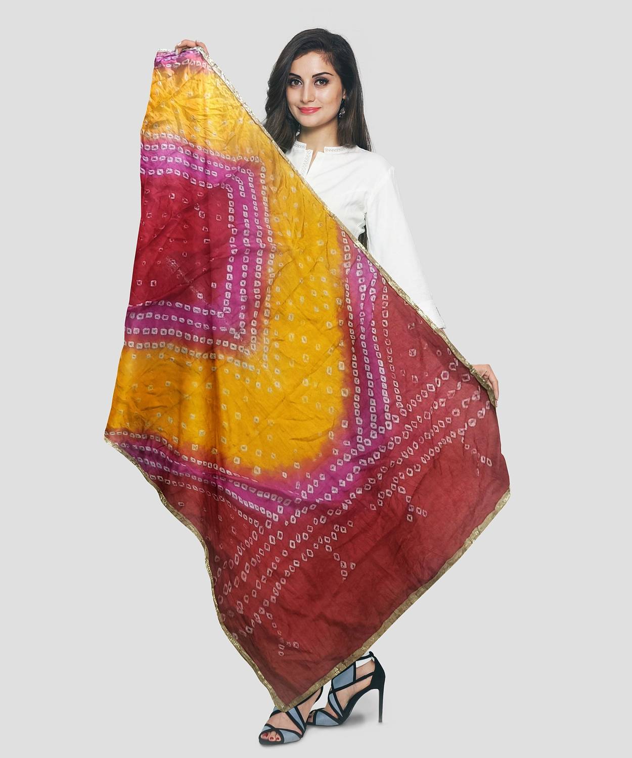 Barkati Art Silk Hand Painted Women Dupatta