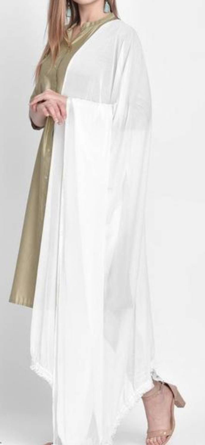 Aayat Fashion Cotton Blend Solid Women Dupatta
