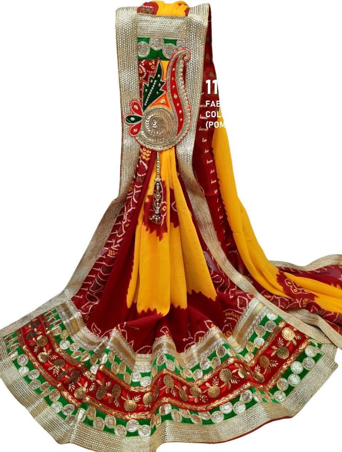 Agrawal Enterprises Poly Georgette Embroidered Women Dupatta