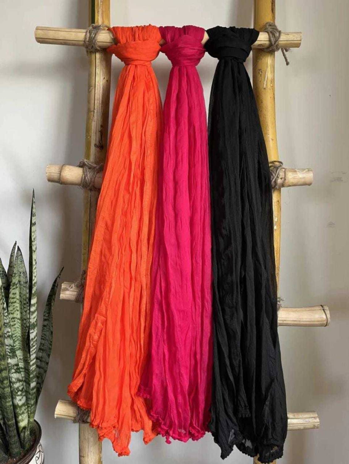 Nakoda Creation Cotton Blend Solid Multicolor Women Dupatta
