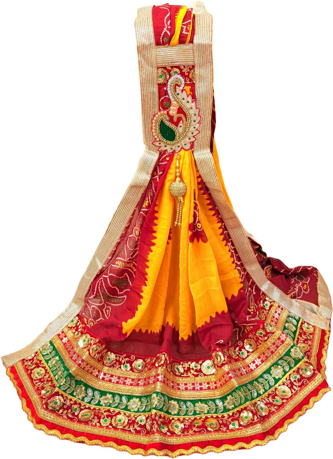 Avilhara Poly Georgette Embroidered Women Dupatta