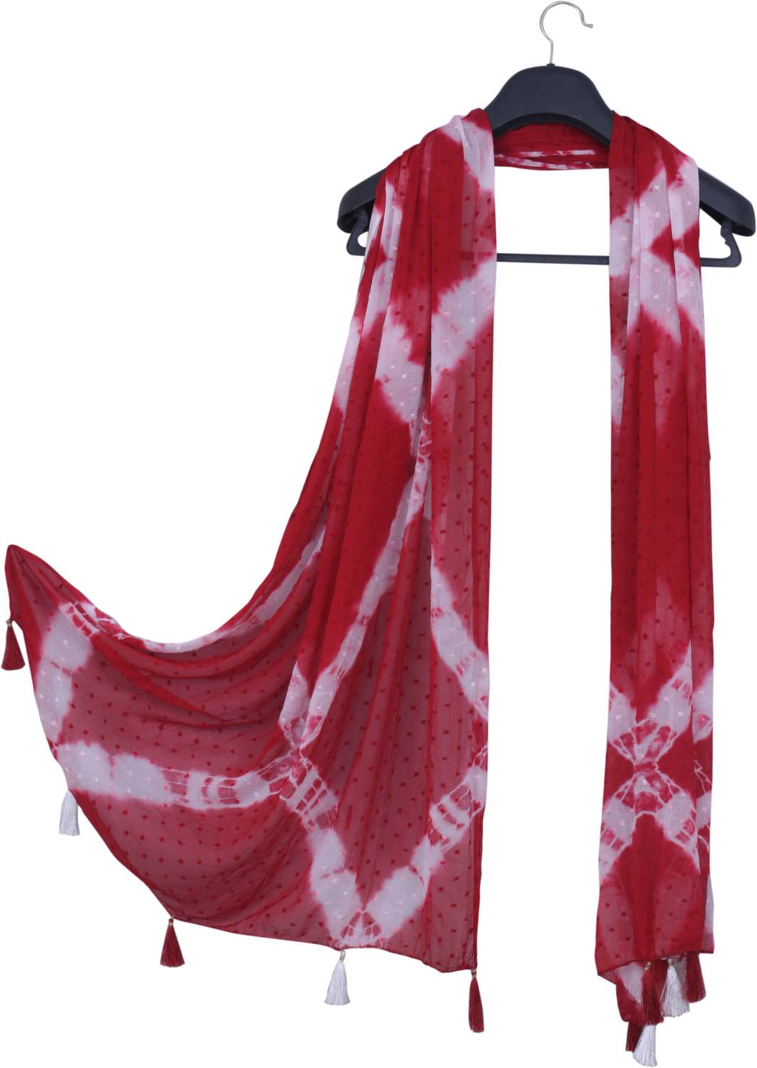 Trendz Hack Chiffon Solid Maroon Women Dupatta