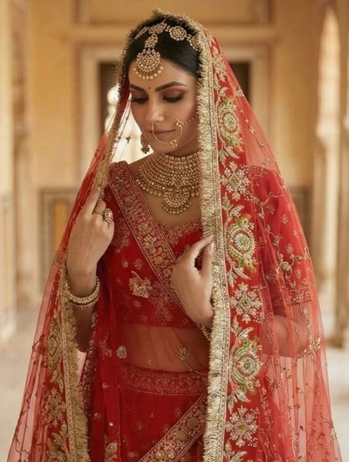 Image of RKCREATIONnn Net Embroidered Women Dupatta