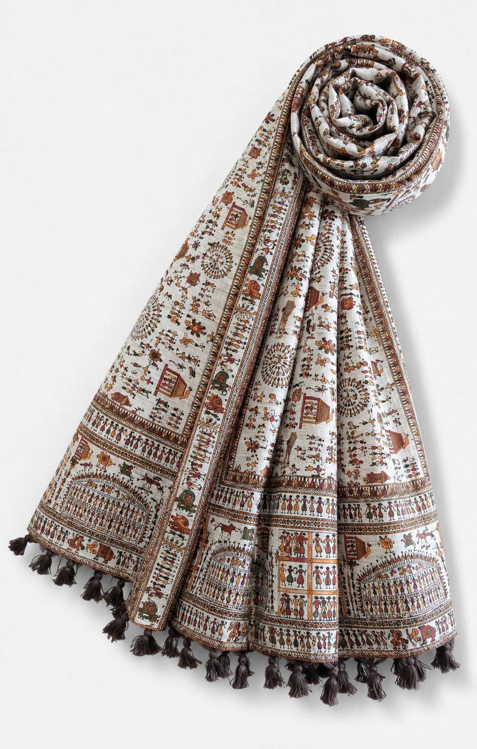 Silkylife Bhagalpuri Silk Printed Men Dupatta - Image 3