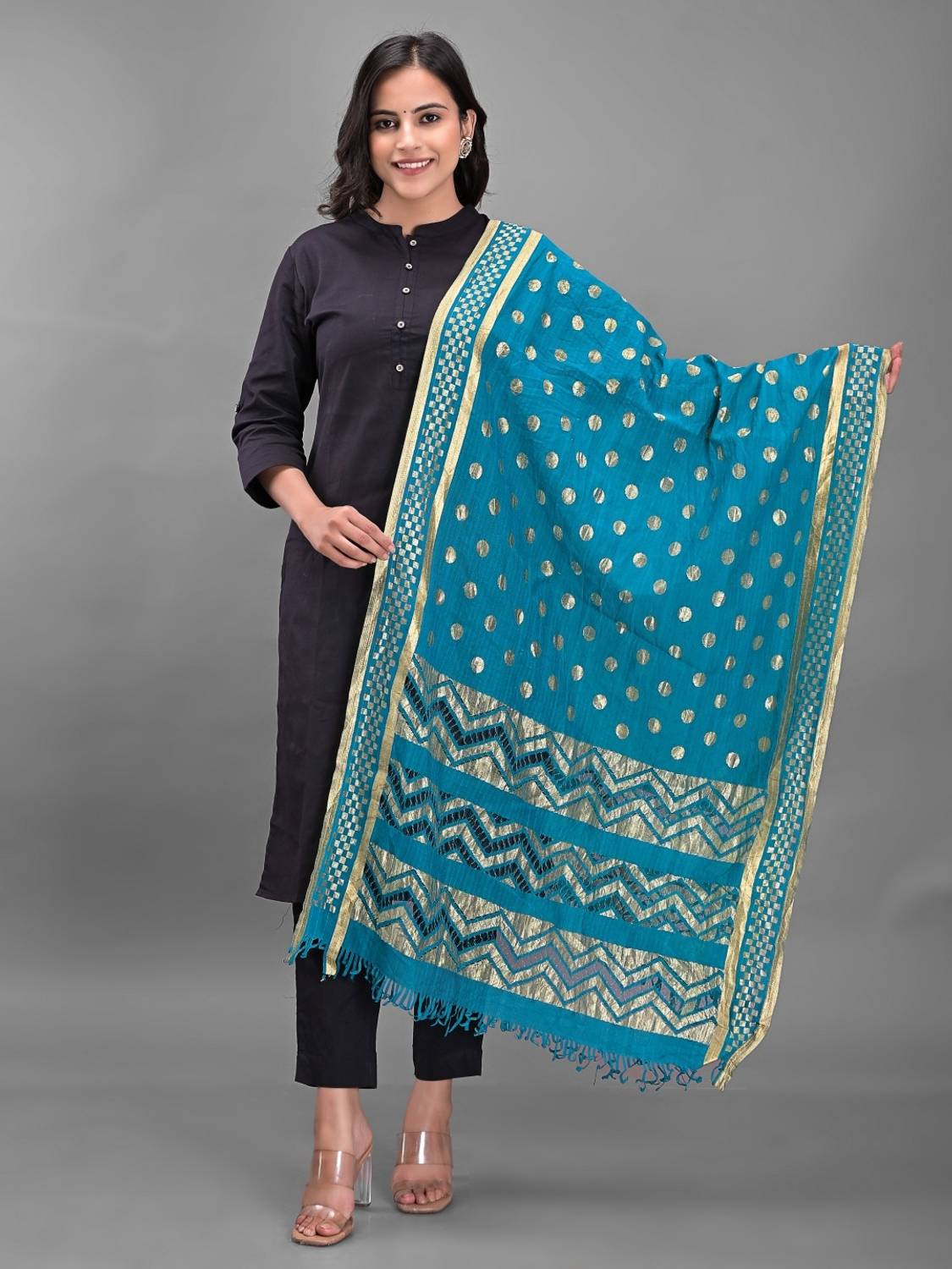 Apratim Silk Blend Printed Women Dupatta