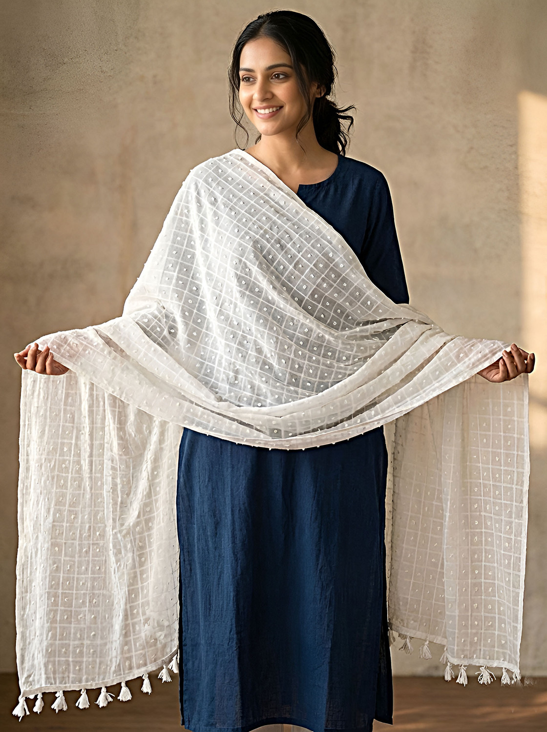 Honeytraders Chiffon Solid Women Dupatta