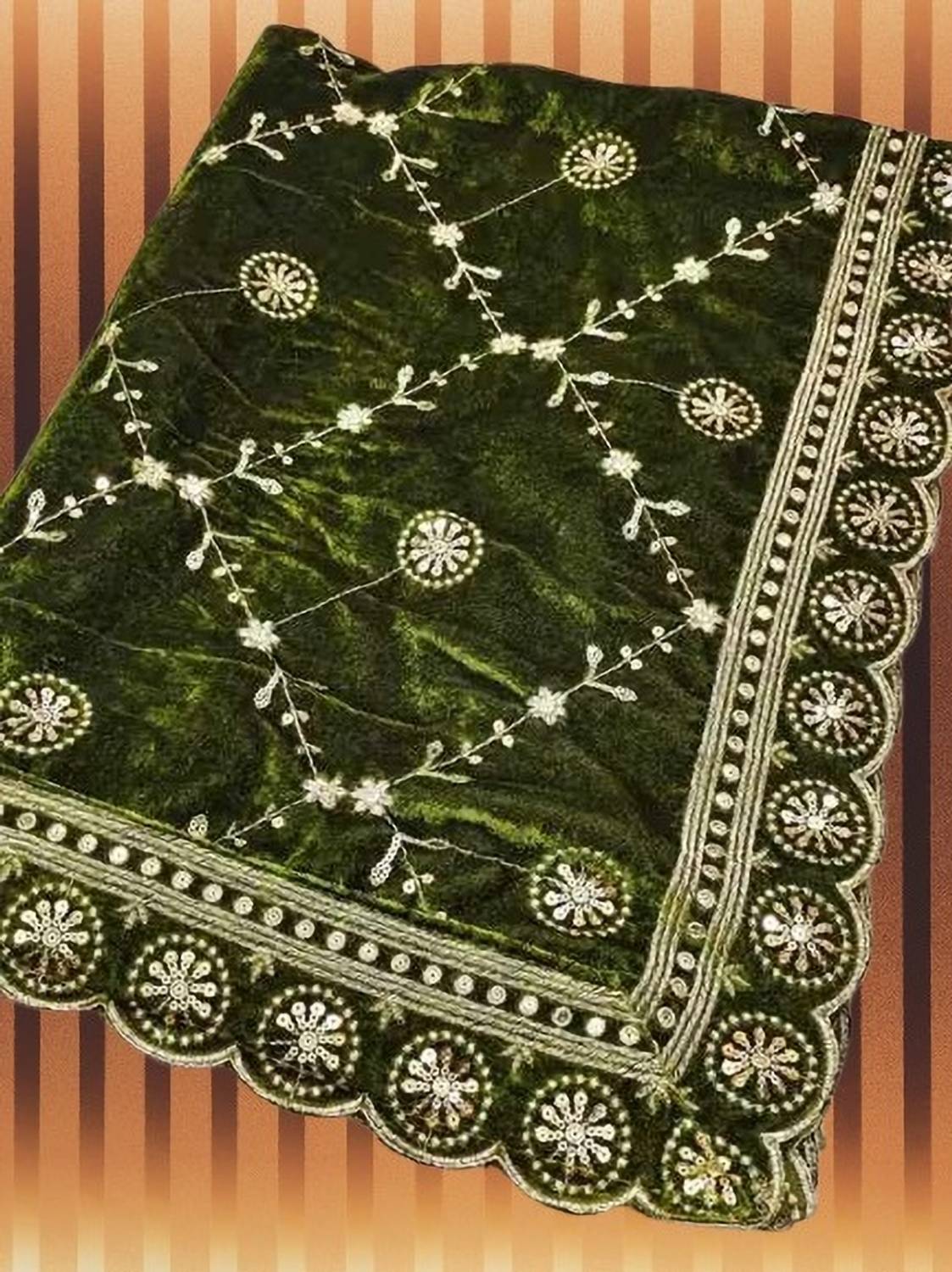 anjali fashion Velvet Embroidered Women Dupatta