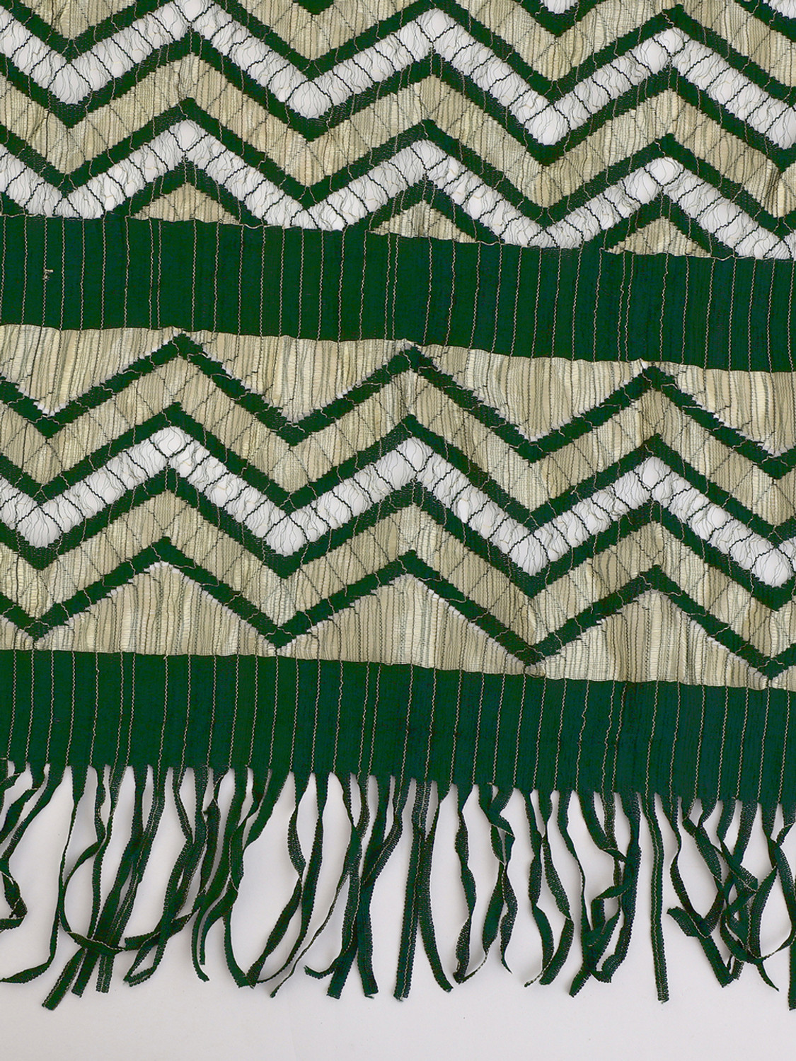 Image of Maya Son Art Silk Checkered Dark Green Women Dupatta