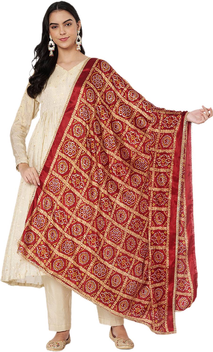 AKSHADEEP Art Silk, Polyester Printed Women Dupatta