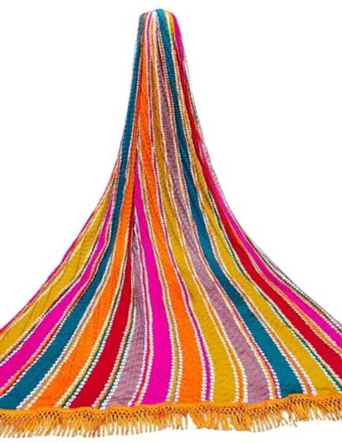 Image of HouseOfCommon Bhagalpuri Silk Striped Unisex Dupatta