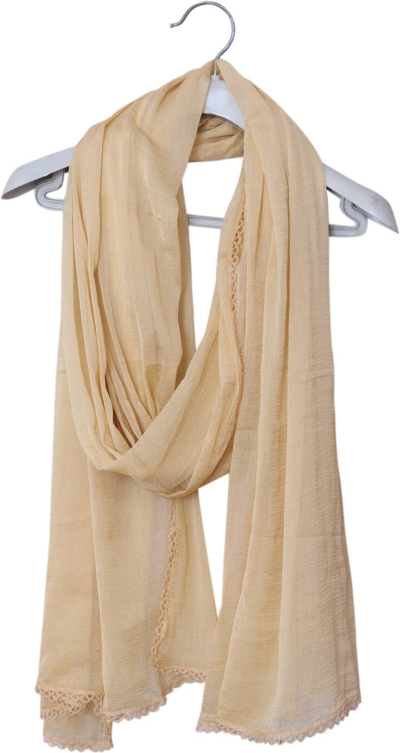 XPANT Chiffon Solid Beige Women Dupatta