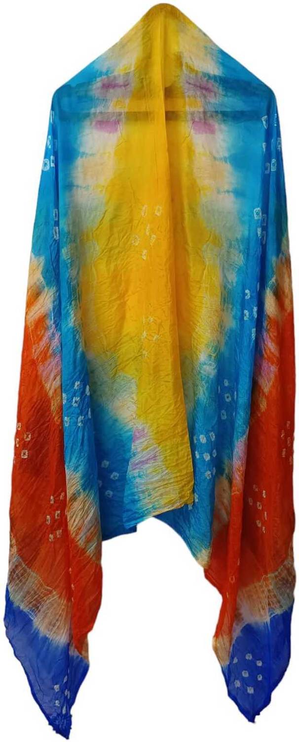 abhikart Silk Blend, Art Silk Solid, Printed Women Dupatta