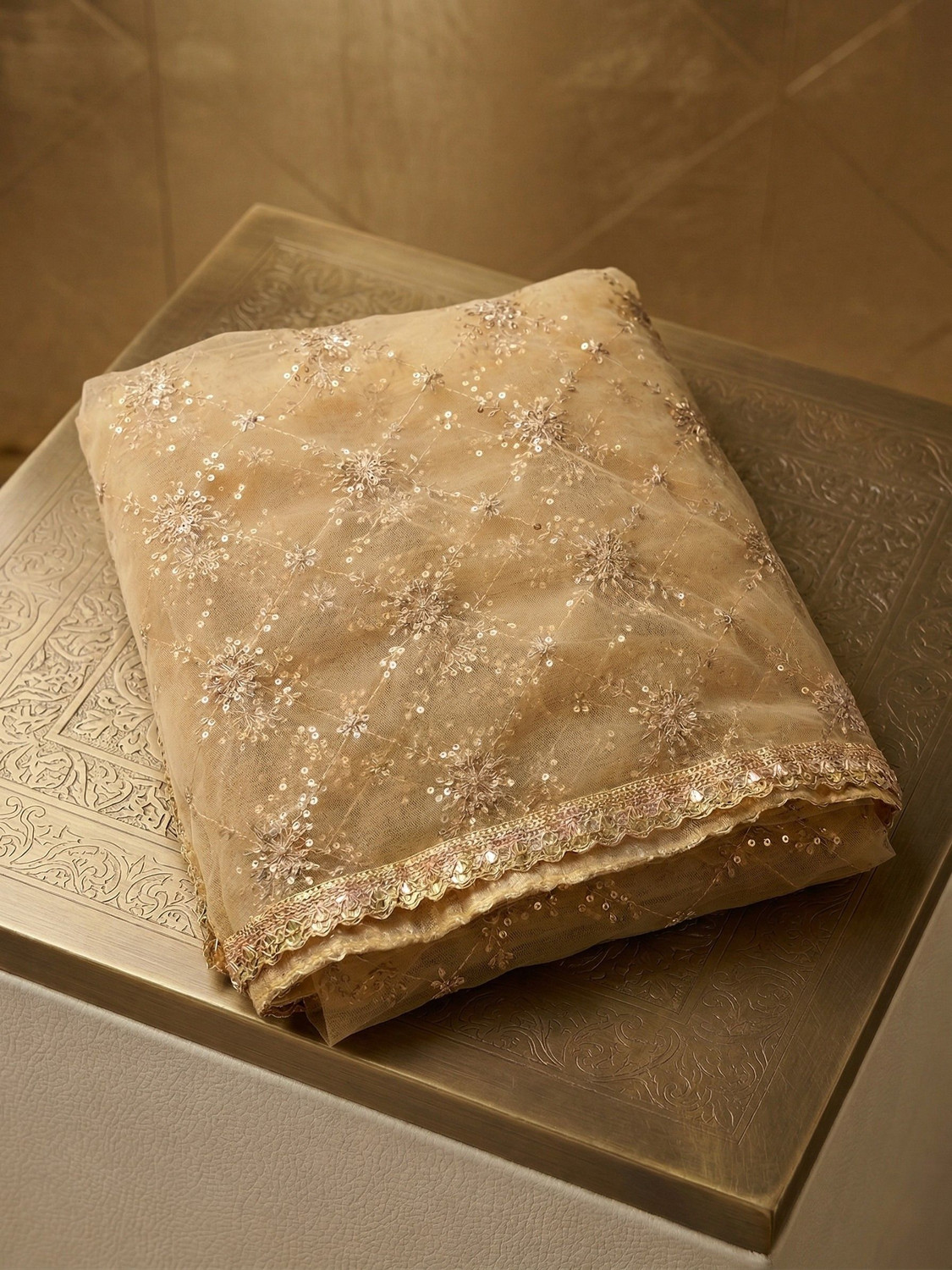 Image of Grace Fashion Net Embroidered Women Dupatta