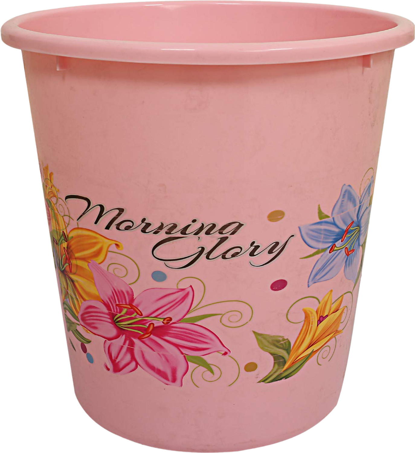 Image of KUBER INDUSTRIES Open Plastic Dustbin for Kitchen|Office|College|5 Litre|Pack of 3|Pink Plastic Dustbin