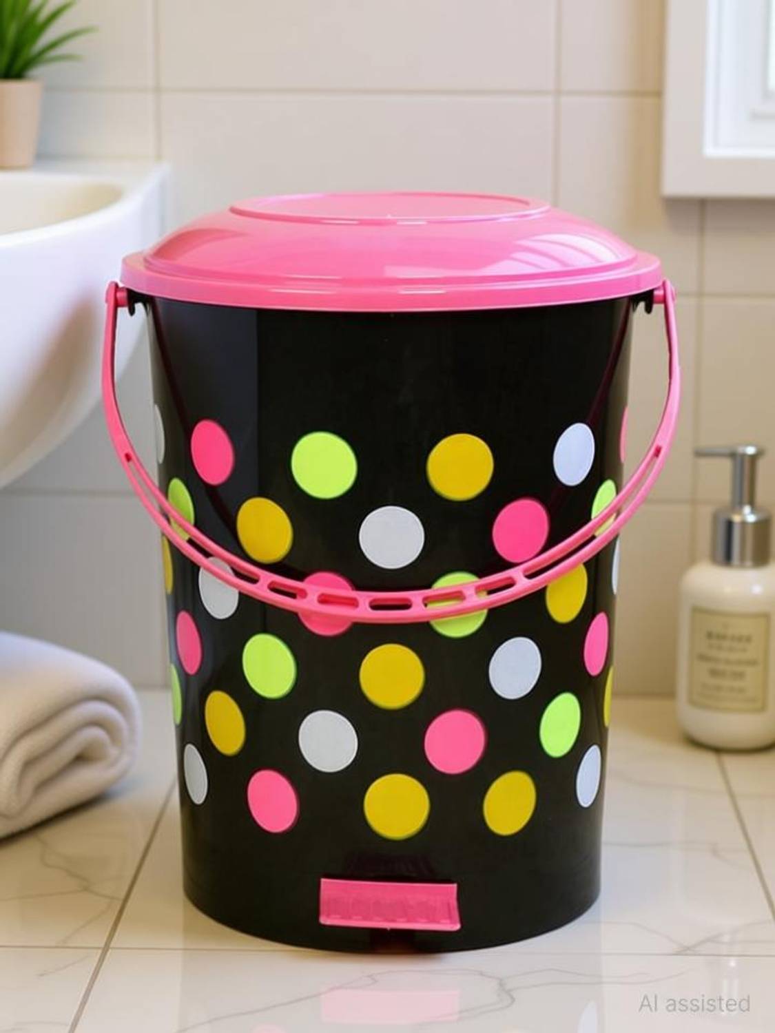 AK HUB New Foot Pedal Design Dustbin For Home, Kitchen and Etc.. ( 12 L ) Plastic Dustbin