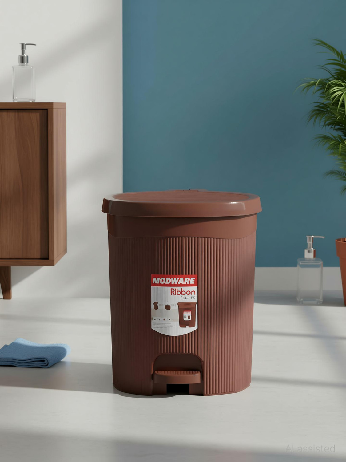 Image of MODWARE Premium Plastic Removable Bucket Pedal Dustbin For Kitchen, Office, College PP (Polypropylene) Dustbin