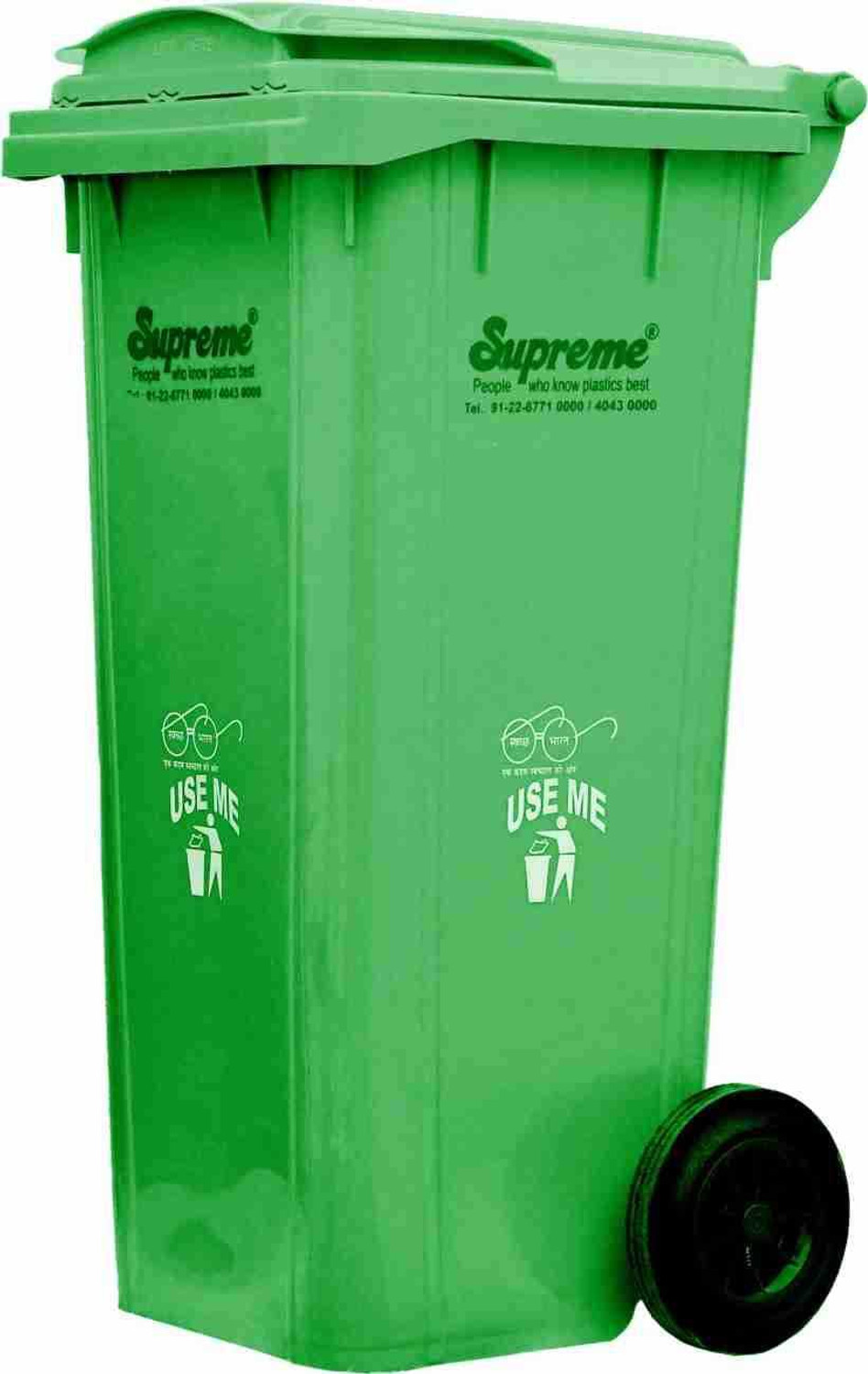 Image of Rgtas Supreme Wheel Garbage Dustbin 120 Litre (Green, Pack of 1) Plastic Dustbin