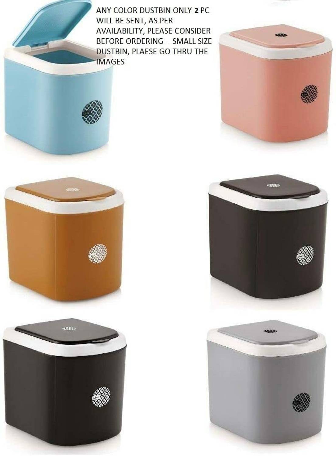 AREO Desk Dustbin Mini Trash Bin Small Personal Dustbin Plastic Dustbin