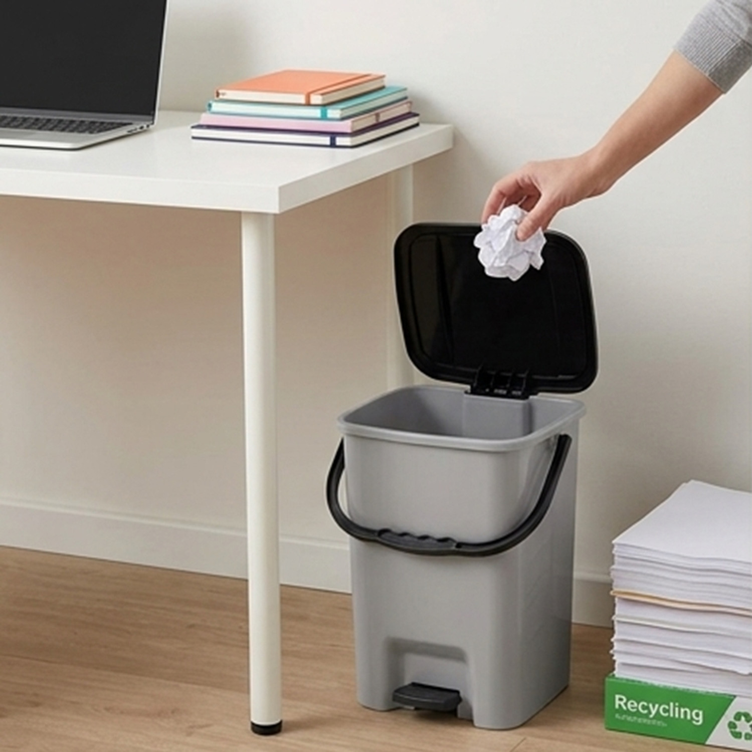 Image of Flipkart SmartBuy New Stylish Standard Plastic Garbage Pedal Bin (10 L) Plastic Dustbin