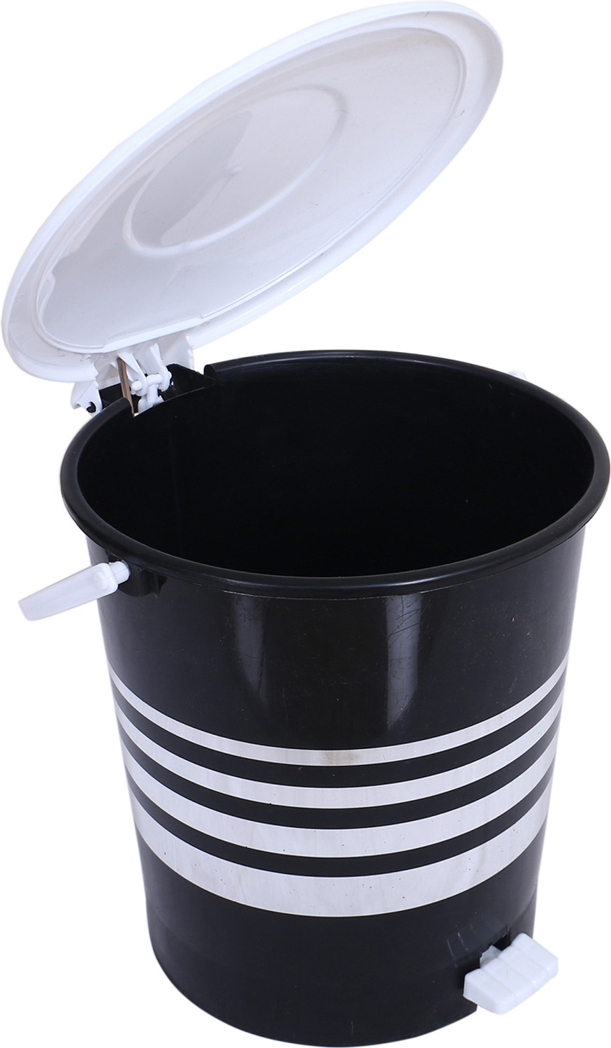 Image of KUBER INDUSTRIES Plastic Pedal Kitchen Inner Bucket Dustbin For Home, 10 Litre Pack of 2 (Black) Plastic Dustbin
