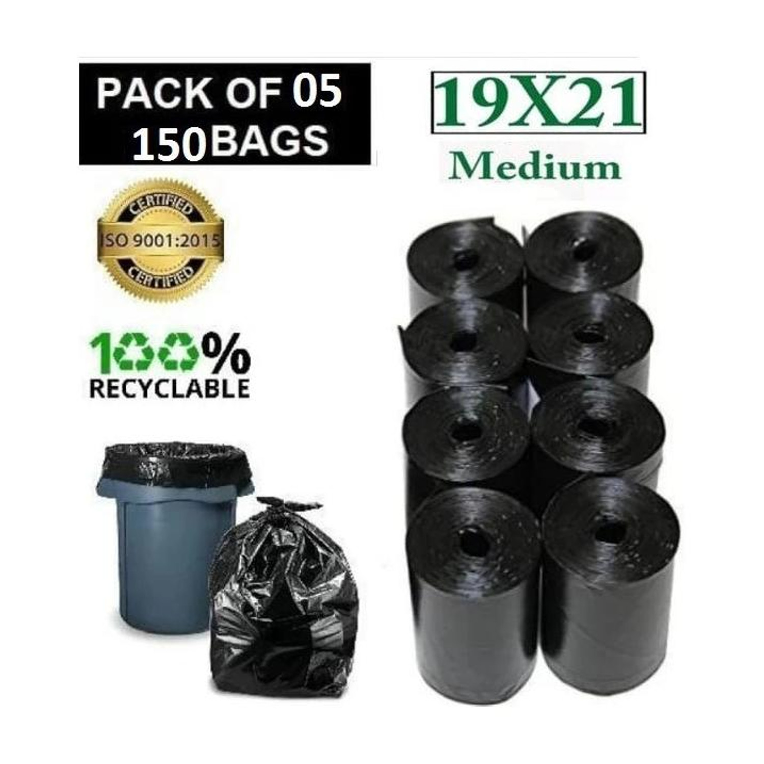 Image of SAISWAR Kitchen Garbage Bag Medium 5 L Garbage Bag (150Bag )